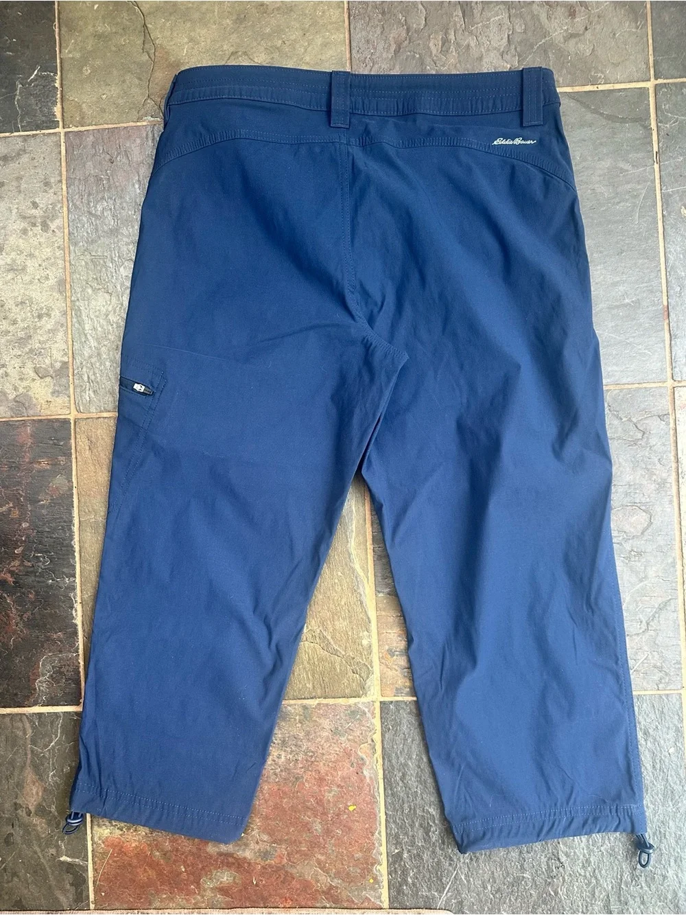 Eddie Bauer Navy Blue Cropped Utility Pants- 8 - Picture 6 of 7